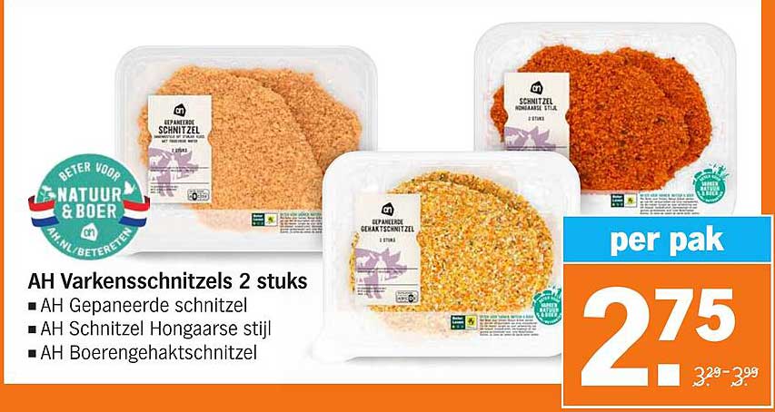 AH Varkensschnitzels 2 stuks