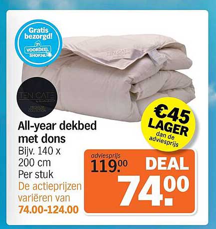 All-year dekbed met dons