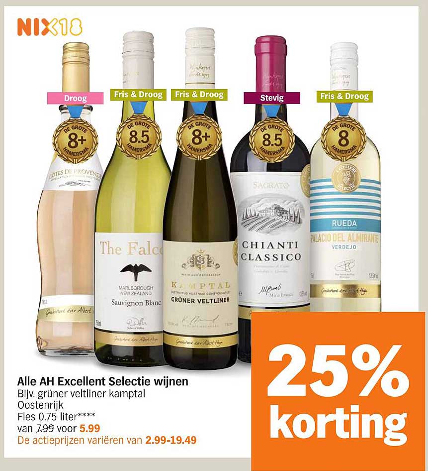 Alle AH Excellent Selectie wijnen