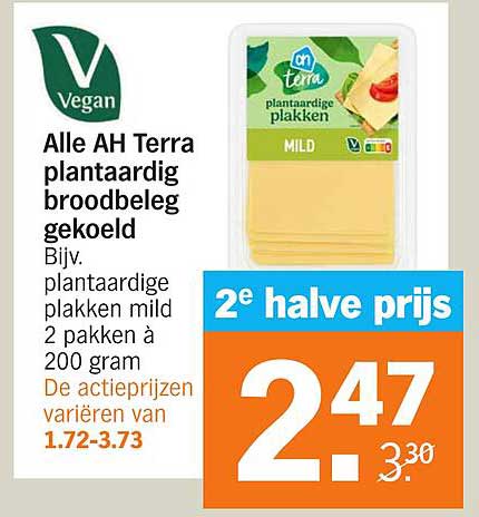 Alle AH Terra plantaardig broodbeleg gekoeld