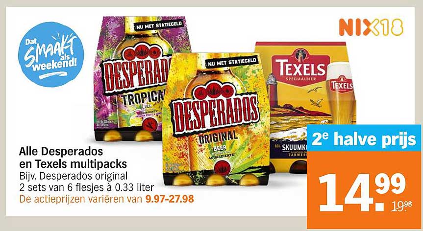 Alle Desperados en Texels multipacks