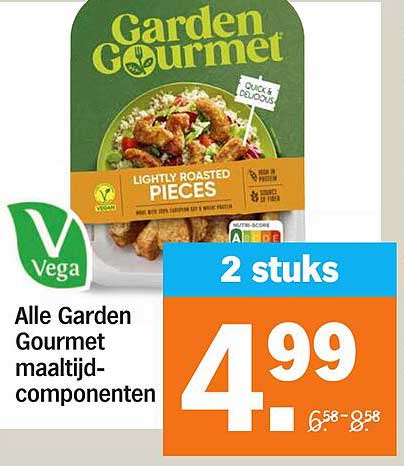 Alle Garden Gourmet maaltijd-componenten