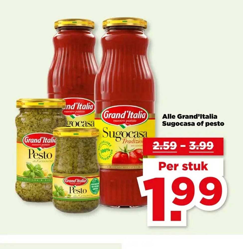 Alle Grand'Italia Sugocasa of pesto