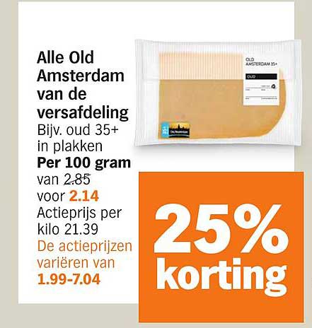 Alle Old Amsterdam van de versafdeling Bijv. oud 35+ in plakken Per 100 gram