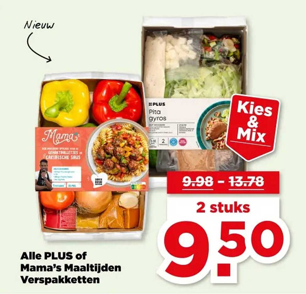Alle PLUS of Mama's Maaltijden Verspakketten