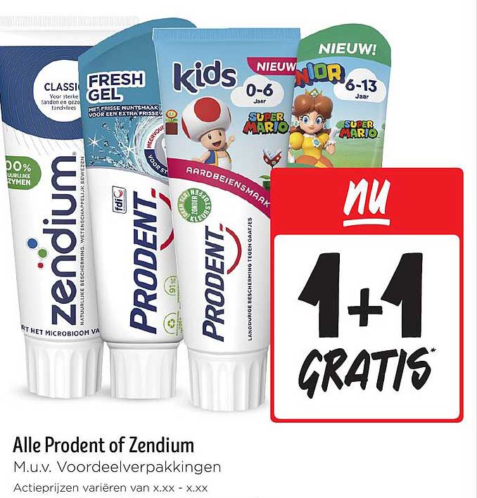 Alle Prodent of Zendium M.u.v. Voordeelverpakkingen
