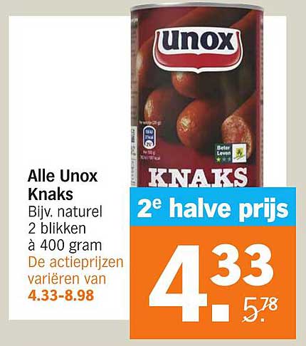 Alle Unox Knaks