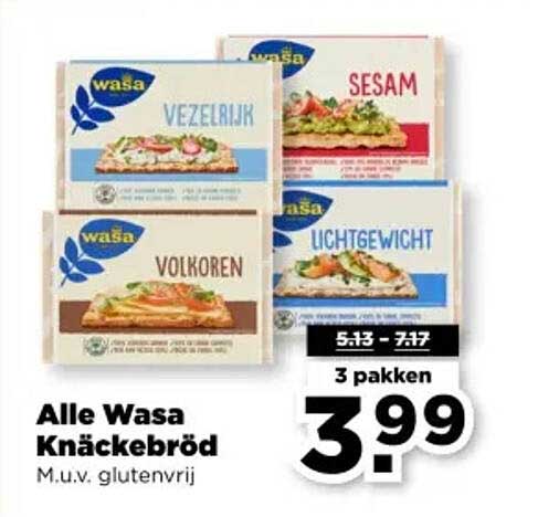 Alle Wasa Knäckebröd