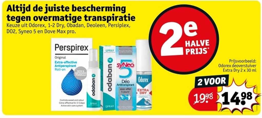 Altijd de juiste bescherming tegen overmatige transpiratie