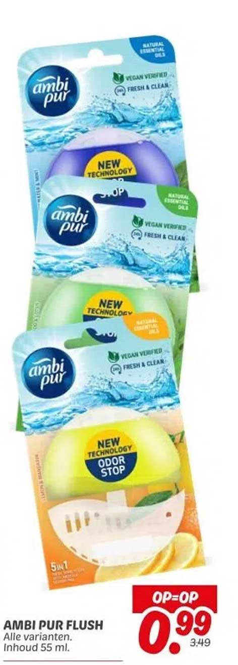 AMBI PUR FLUSH Alle varianten. Inhoud 55 ml.