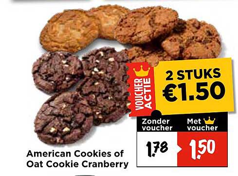 American Cookies of Oat Cookie Cranberry