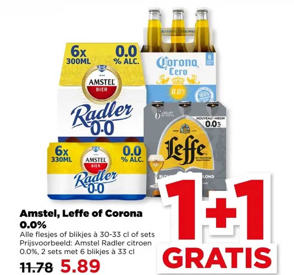 Amstel, Leffe of Corona 0.0%