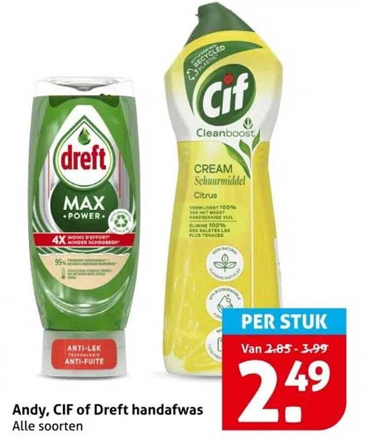 Andy, CIF of Dreft handafwas