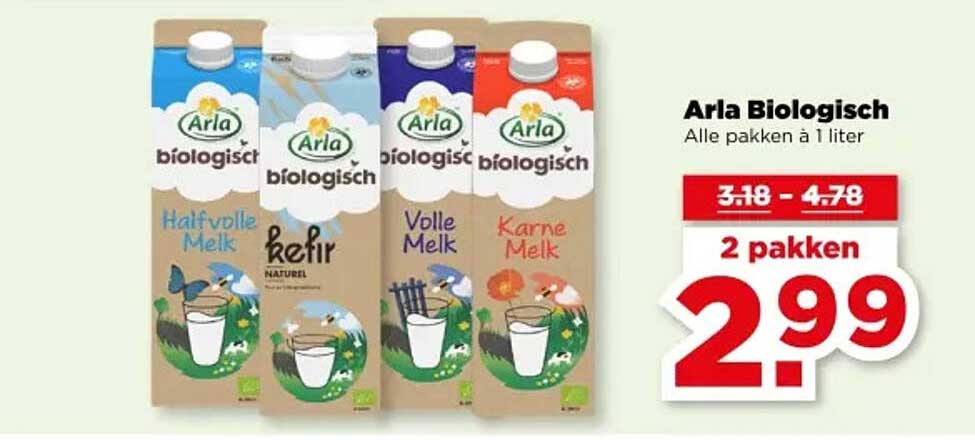 Arla Biologisch - Alle pakken à 1 liter