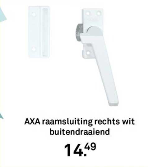 AXA raamsluiting rechts wit buitendraaiend