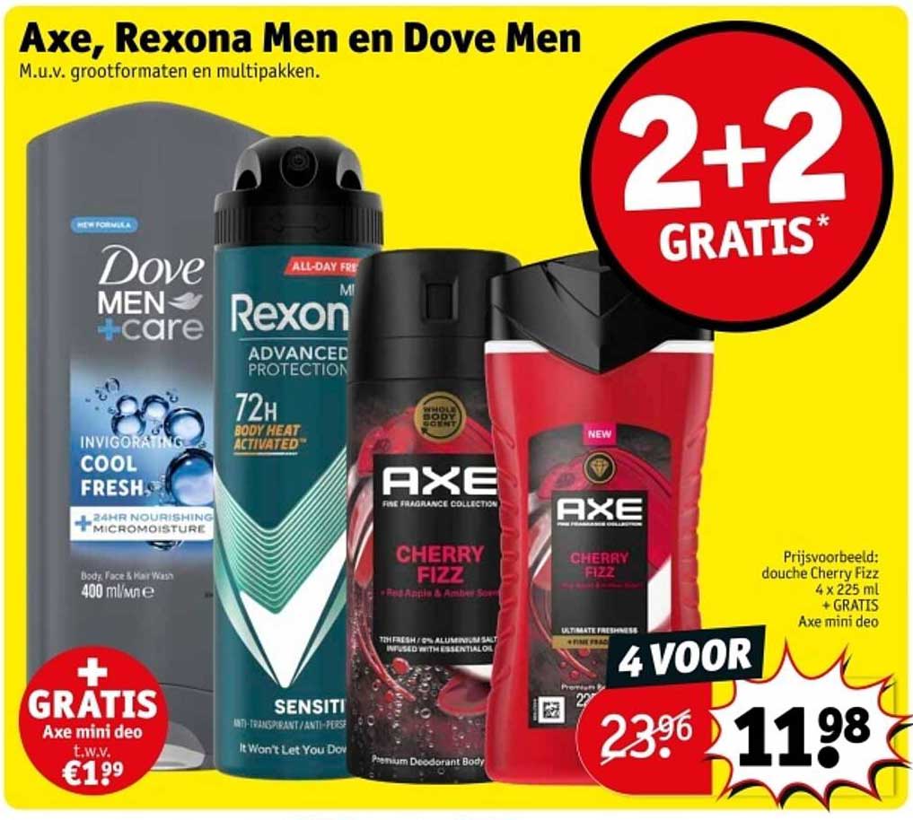 Axe, Rexona Men en Dove Men