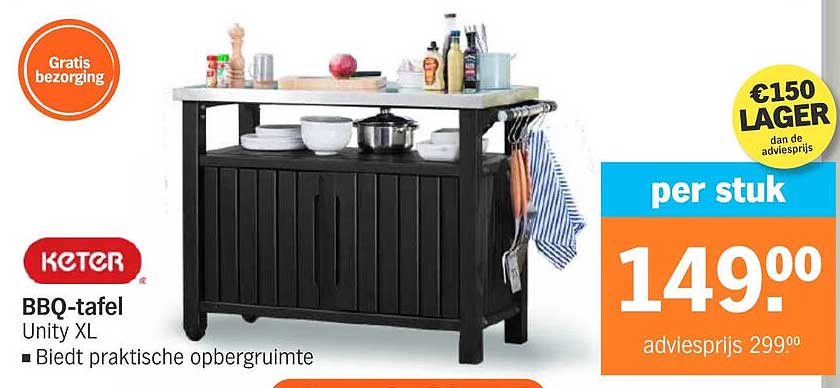 BBQ-tafel Unity XL
