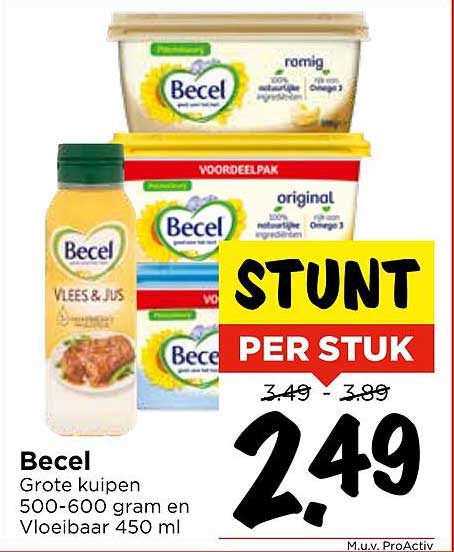 Becel Grote kuipen 500-600 gram en Vloeibaar 450 ml