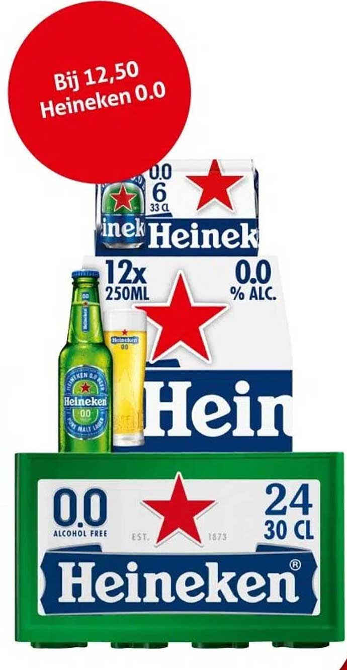 Bij 12,50 Heineken 0.0