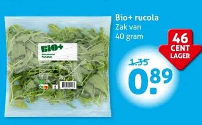 Bio+ rucola Zak van 40 gram