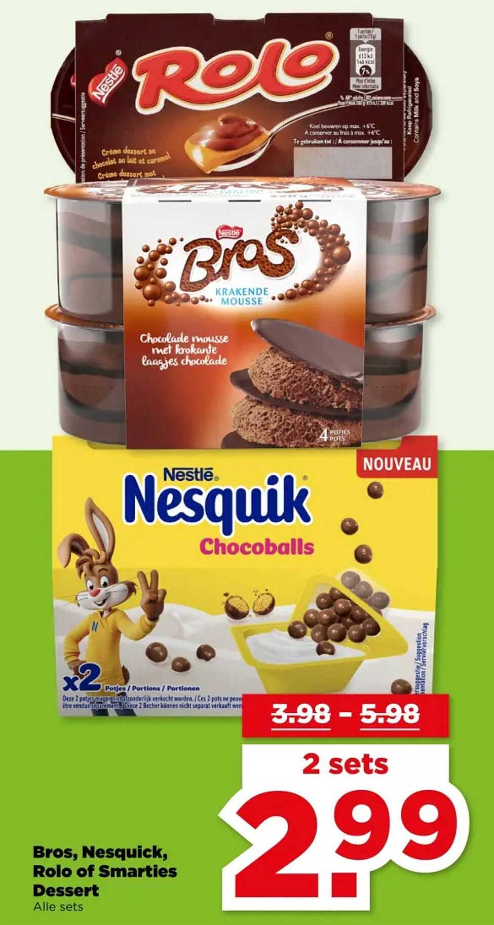 Bros, Nesquick, Rolo of Smarties Dessert