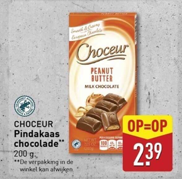 CHOCEUR Pindakaas chocolade** 200 g.