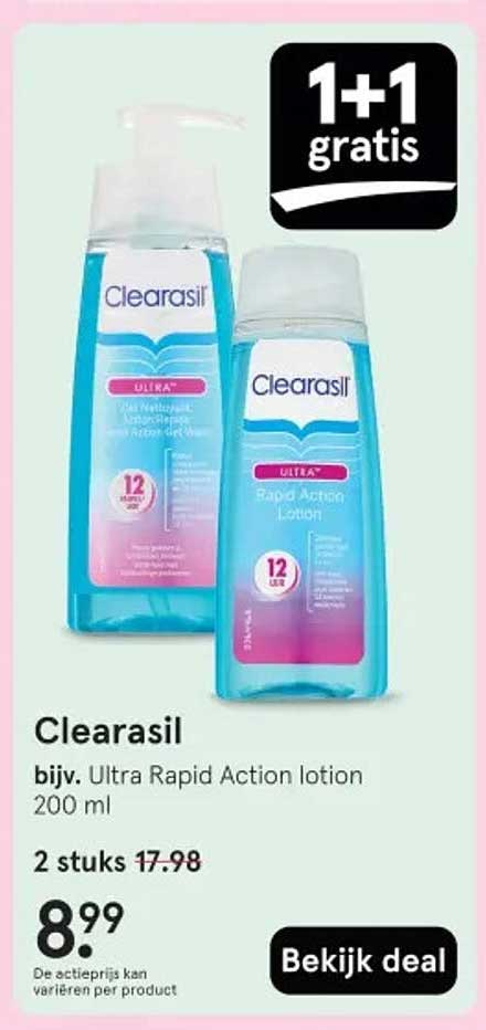 Clearasil bijv. Ultra Rapid Action lotion 200 ml