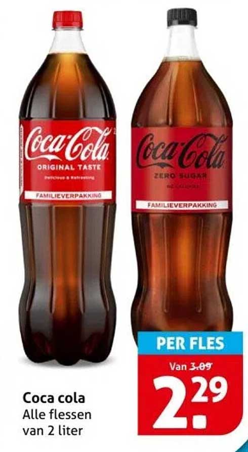 Coca cola Alle flessen van 2 liter