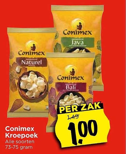 Conimex Kroepoek - Alle soorten 73-75 gram