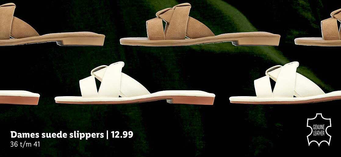 Dames suede slippers | 12.99