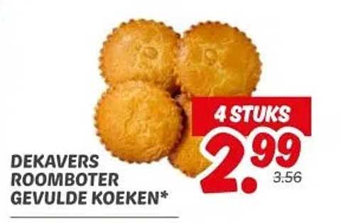DEKAVERS ROOMBOTER GEVULDE KOEKEN*