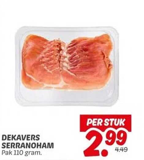 DEKAVERS SERRANOHAM Pak 110 gram