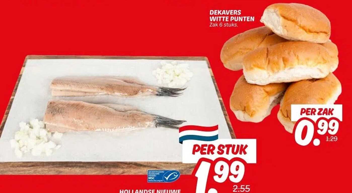 DEKAVERS WITTE PUNTEN Zak 6 stuks.
