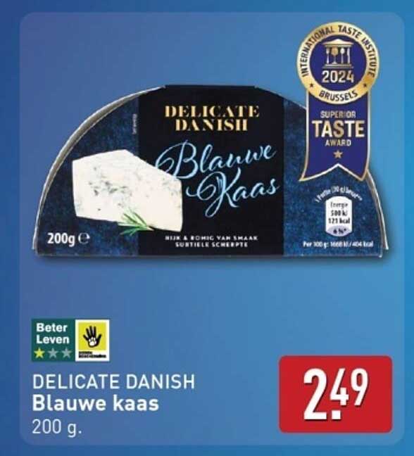 DELICATE DANISH Blauwe kaas