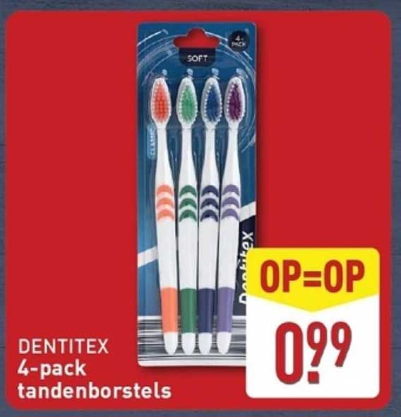 DENTITEX 4-pack tandenborstels