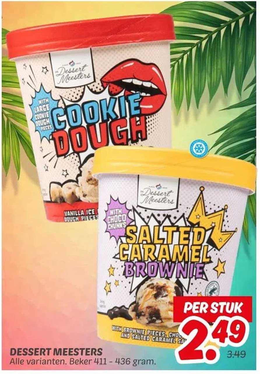 DESSERT MEESTERS Alle varianten. Beker 411 - 436 gram.
