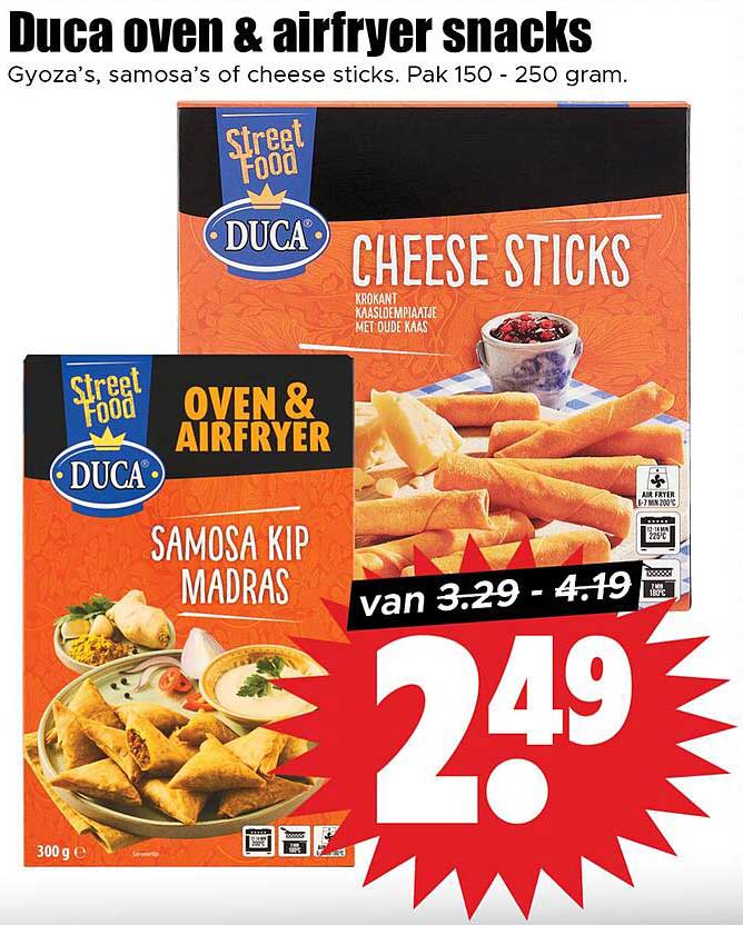 Duca oven & airfryer snacks