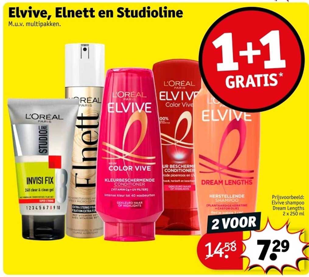 Elvive, Elnett en Studioline 1+1 GRATIS