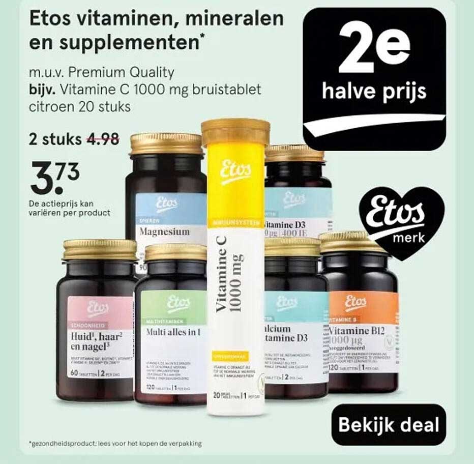 Etos vitaminen, mineralen en supplementen*