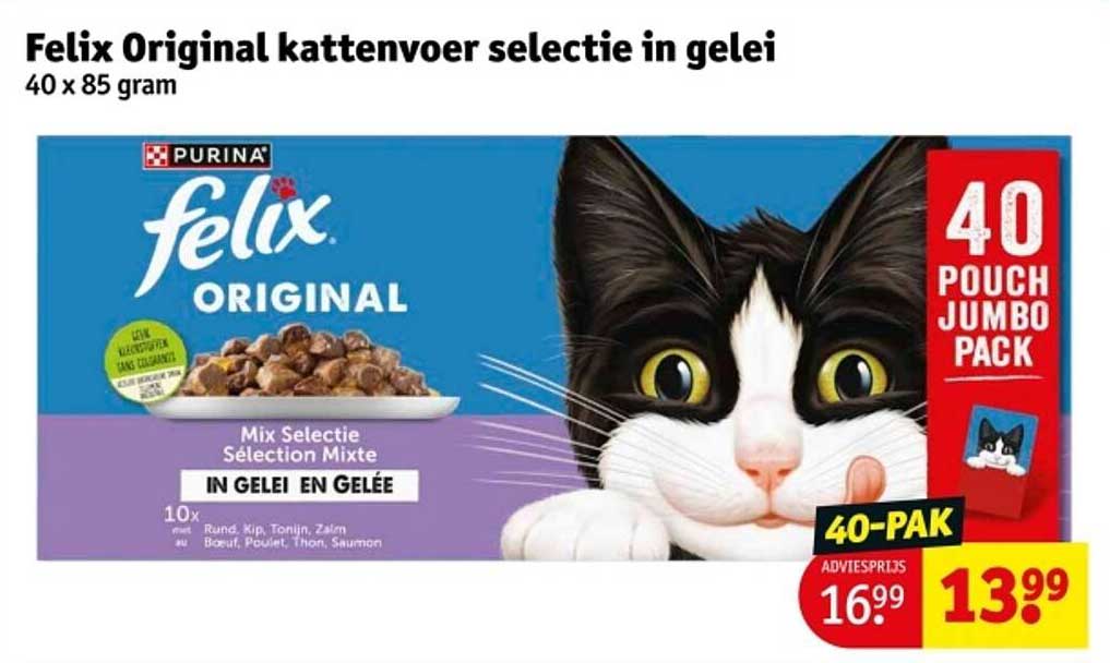 Felix Original kattenvoer selectie in gelei 40 x 85 gram