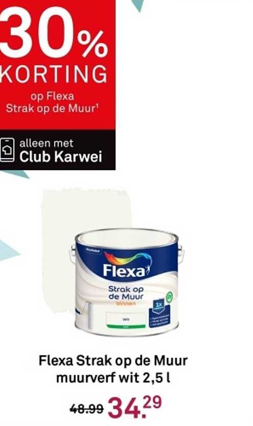 Flexa Strak op de Muur muurverf wit 2,5 l