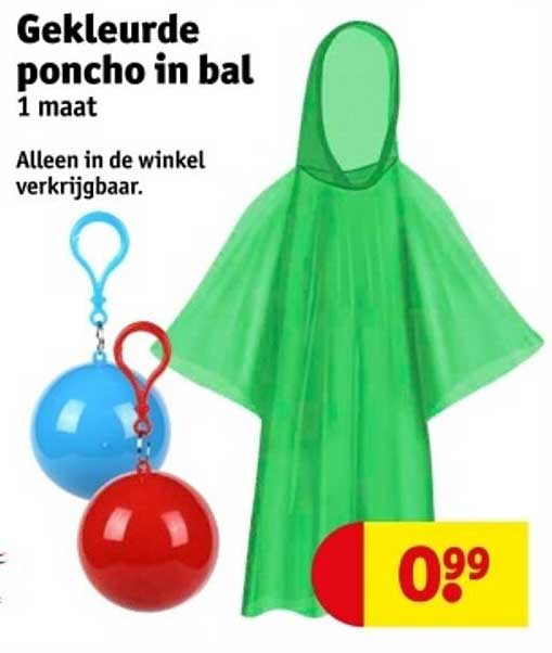 Gekleurde poncho in bal