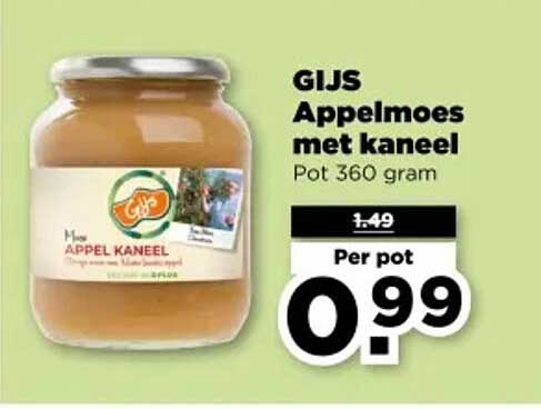 GIJS Appelmoes met kaneel Pot 360 gram