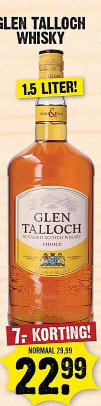 GLEN TALLOCH WHISKY 1.5 LITER