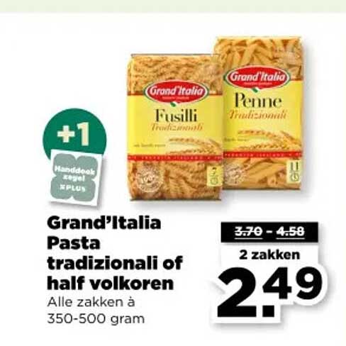 Grand’Italia Pasta tradizionali of half volkorens