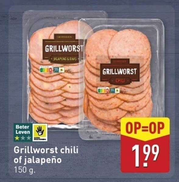 Grillworst chili of jalapeño