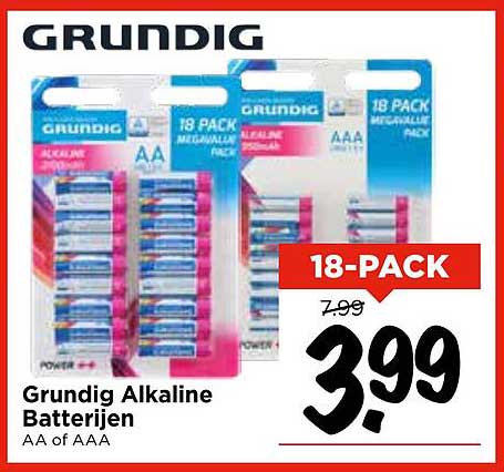 Grundig Alkaline Batterijen 18-pack