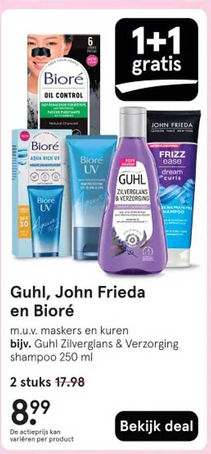 Guhl, John Frieda en Bioré
