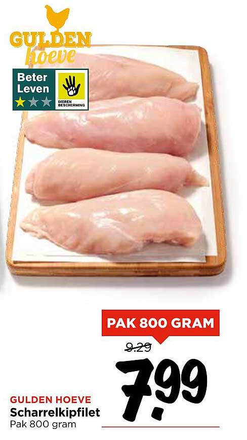 GULDEN HOEVE Scharrelkipfilet Pak 800 gram