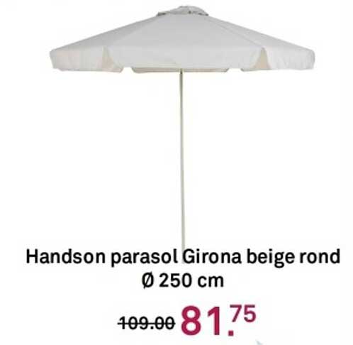 Handson parasol Girona beige rond Ø 250 cm